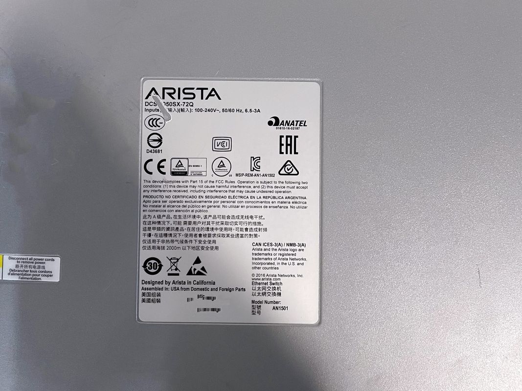 Steel Network DCS-7050SX-72-R Original Used SNMP Arista Products